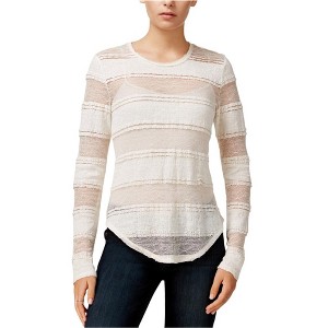 Rachel Roy Womens Striped Lace Embellished T-Shirt - 1 of 1