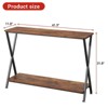 Coolmee 2-Tier Narrow Console Table, Small Entryway Table, Display Table with Shelves, Sofa Table for Living Room Hallway Entryway Foyer - 2 of 4