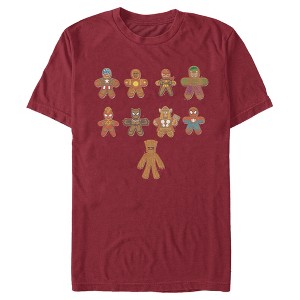 Men's Marvel Christmas Gingerbread Cookie Avengers T-Shirt - 1 of 4