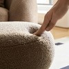 Sapphtopaz Round Ottoman Upholstered Stool Lamb Wool Foot Stool with Wood Frame Shoe Bench for Living Room, Bedroom, Entryway - 4 of 4