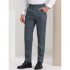 Lars Amadeus Men's Business Plaid Lightweight Regular Fit Flat Front Checked Pants - 2 of 4