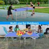 SEVOBAL Table Tennis Accessories 6ft Mid Size Ping Pong Table Foldable Portable Set for Indoor and Outdoor Games, Blue, 39.17"*39.17"*4.33" - 2 of 4