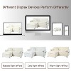 DOMETOUR Oversized 41.73" Chenille Sofa Chair, Modern Upholstered Armchair with 1 Toss Pillow, Deep Seat Reading Sofa for Bedroom Apartment, Beige - 4 of 4