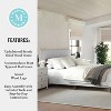 Martha Stewart King Britta Upholstered Platform Bed Gray/Walnut - 4 of 4