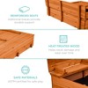 Best Choice Products 47x47-Inch Kids Wooden Outdoor Sandbox w/ 2 Foldable Bench Seats, Sand Protection, Liner - 4 of 4