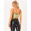 INSPIRE CHIC Women's Spaghetti Strap Club Party Crop Tank Sequin Tops - image 3 of 4