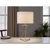 26.25" Mid-Century Hourglass Table Lamp – Matte Gold - 2 of 4