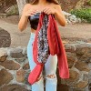 Women's Faux Suede Fringe Cropped Jacket - Fate - 2 of 3