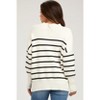 Pinkblush Ivory Striped Drop Shoulder Maternity Sweater - 4 of 4