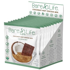 Bare Life Instant Dairy Free Coconut Hot Cocoa Mix | Single Serving 10 Pack |Gluten Free, Vegan and Organic - 1 of 4