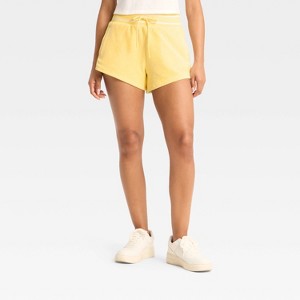 Women's Towel Terry High-Rise Shorts - JoyLab™ - 1 of 3