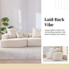Luxury Oversized Modular Sofa: Boucle Floor Couch Set, Convertible Compressed Design, Spacious Foam-Filled, 3 PC Free Combo for Living Room - 4 of 4