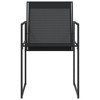 vidaXL Garden Chair Set of 4 Black Textilene fabric, Powder-Coated Steel - 4 of 4
