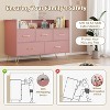 Dresser for Bedroom,47"Wide Chest of Drawers with LED Lights,Charging Station,5 Smooth-Sliding Drawers,Modern Wood Storage Cabinet for Living Room - 4 of 4