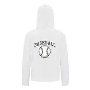 Everyday Kids Baseball Boys Zip Up Hoodie – Classic Sketch Baseball Sweatshirt - 1 of 4