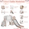 Ages 1-3 8-in-1 Toddler Slide and Climber Set for Indoor & Outdoor Play, Features Basketball Hoop, Telescope, Drawing Board & Storage - 4 of 4