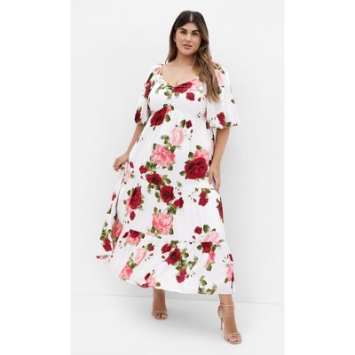 CITY CHIC | Women's Plus Size Mindy Rose Maxi Dress - print CITY CHIC | Women's Plus Size Mindy Rose Maxi Dress - print