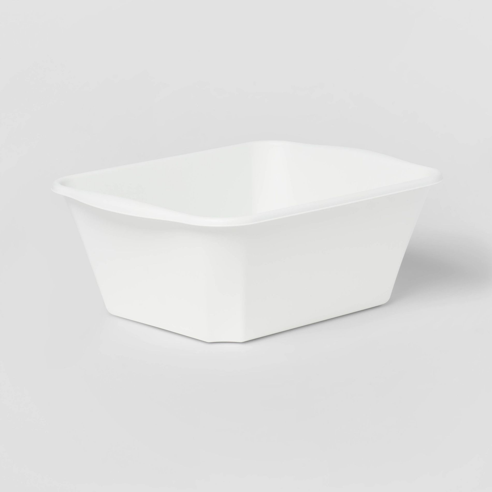 12qt Dishpan White - Brightroom™: Plastic Wash Basin, Kitchen Sink Dish Tub, Dishwasher-Safe, 12qt Capacity