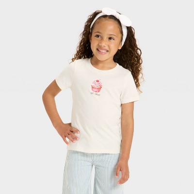 Toddler Girls' Cupcake Graphic T-Shirt - Cat & Jack™ Cream