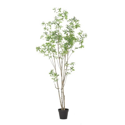 TopComfy Artificial Trees 240cm Artificial Pieris Tree Extra Tall Pieris Tree Faux Pieris Plant Large Artificial Tree for Home, Green, 47"*47"*94.5"