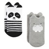Hudson Baby Infant Boy Cotton Rich Newborn and Terry Socks, Zoo Animals - 4 of 4