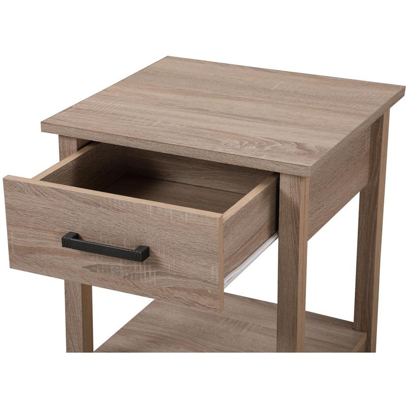 Passion Furniture Salem 1-Drawer Sandle Wood Nightstand (24 in. H x 20 in. W x 19 in. D), 3 of 8