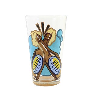 5.75 In Cheers And Beers Pint Glass Lolita Hand Painted Specialty Beer Glasses - 1 of 2