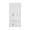 SEVOBAL Armoires 71 Inch Tall Wardrobe with Two Drawers Four Doors Six Shelves Hanging Rod for Bedroom Storage, White, 35.4"*18.7"*71.1" - 2 of 4