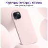 BONGEEK Designed for iPhone 15 Case, Silicone Shockproof Slim Thin Phone Case for iPhone 15 (6.1 inch), (Chalk Pink) - 2 of 4