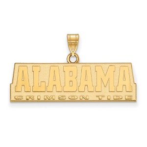 Black Bow Jewelry 10k Yellow Gold Alabama Crimson Tide NCAA Small Pendant - 1 of 3
