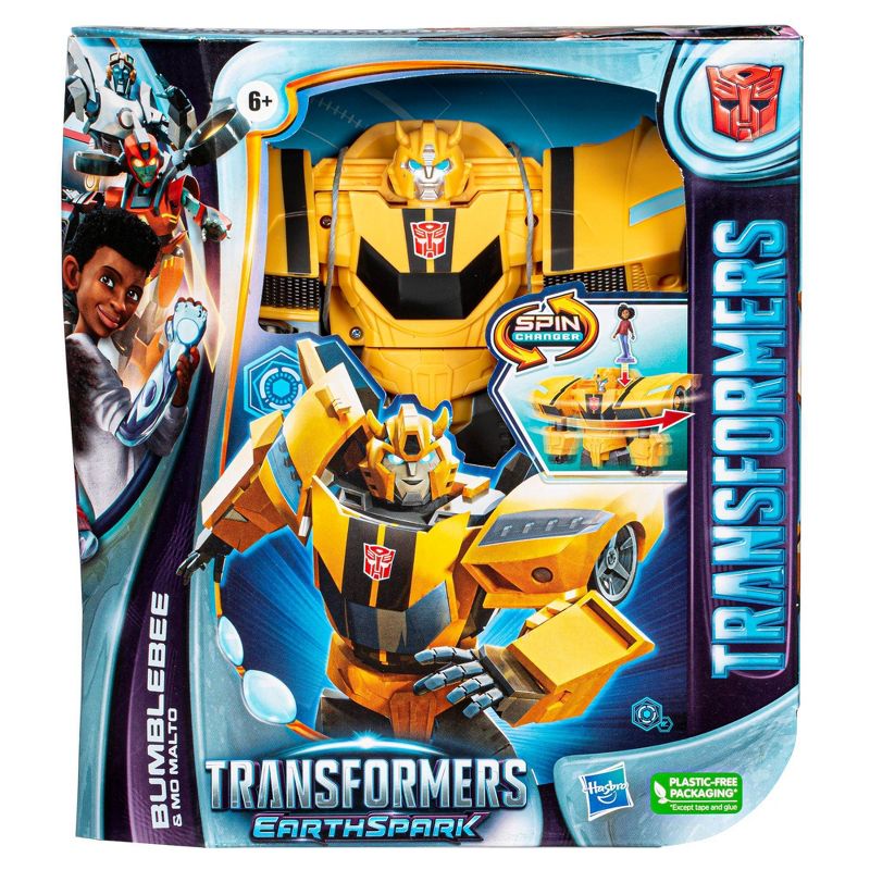 Transformers EarthSpark Spin Changer Bumblebee and Mo Malto, 3 of 11