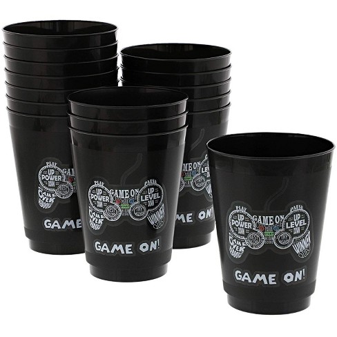 1 Plastic Reusable Drinking Cup Black 0,4 L Party Tumbler Cup Plastic Cups 