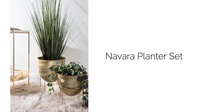Kate and Laurel Navara Freestanding Planter Set, 2 of 10, play video