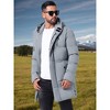 INSPIRE CHIC Men's Mid-Length Warm Zipper Winter Quilted Hooded Puffer Jacket - 4 of 4