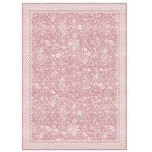 Coucheta Washable Area Rugs Ultra Soft Faux Wool Retro Rugs for Bedroom, Dining Room, Non Slip Non-Shedding Low Pile Vintage Print Rug - 1 of 1