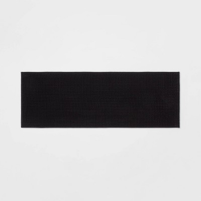 17x24 Chunky Chenille Memory Foam Bath Rug Dark Gray - Room Essentials™ :  Target