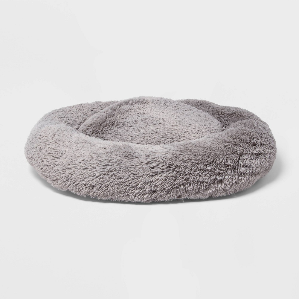 Super Plush Cuddler Round Dog Bed - XL - Gray - Boots & Barkley