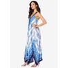 Roaman's Women's Plus Size Scarf-Print Maxi Dress - 4 of 4