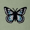 Dalix Butterfly Embroidery Sweatsuit Set Crewneck Jogger Soft Fleece Relaxed Fit Lounge Womens - 2 of 4