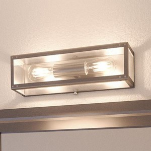 Urban Ambiance Luxury Luxe Industrial Electric Bath Fixture,  4-1/2"H x 16"W,  Stainless Steel Finish, UHP2751 - 1 of 4