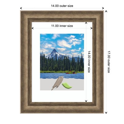 Matte Bronze Angled Wood 14" x 17" Picture Frame