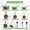 NutriChef 14-Piece Non-Stick Kitchen Cookware Set - Sauce Pots, Fry Pans, Dutch Oven & Kitchen Tools, Red (PFOA Free) - 3 of 4