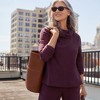 Lands' End Women's Cable Ottoman Relaxed Long Sleeve Cowl Neck Top - 4 of 4