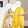 Whisen  6 in 1 Baby Slide, Toddler Slide and Swing Set, Toddler Play Set with Basketball Hoop, Climber, Indoor Playground - Yellow - 3 of 4