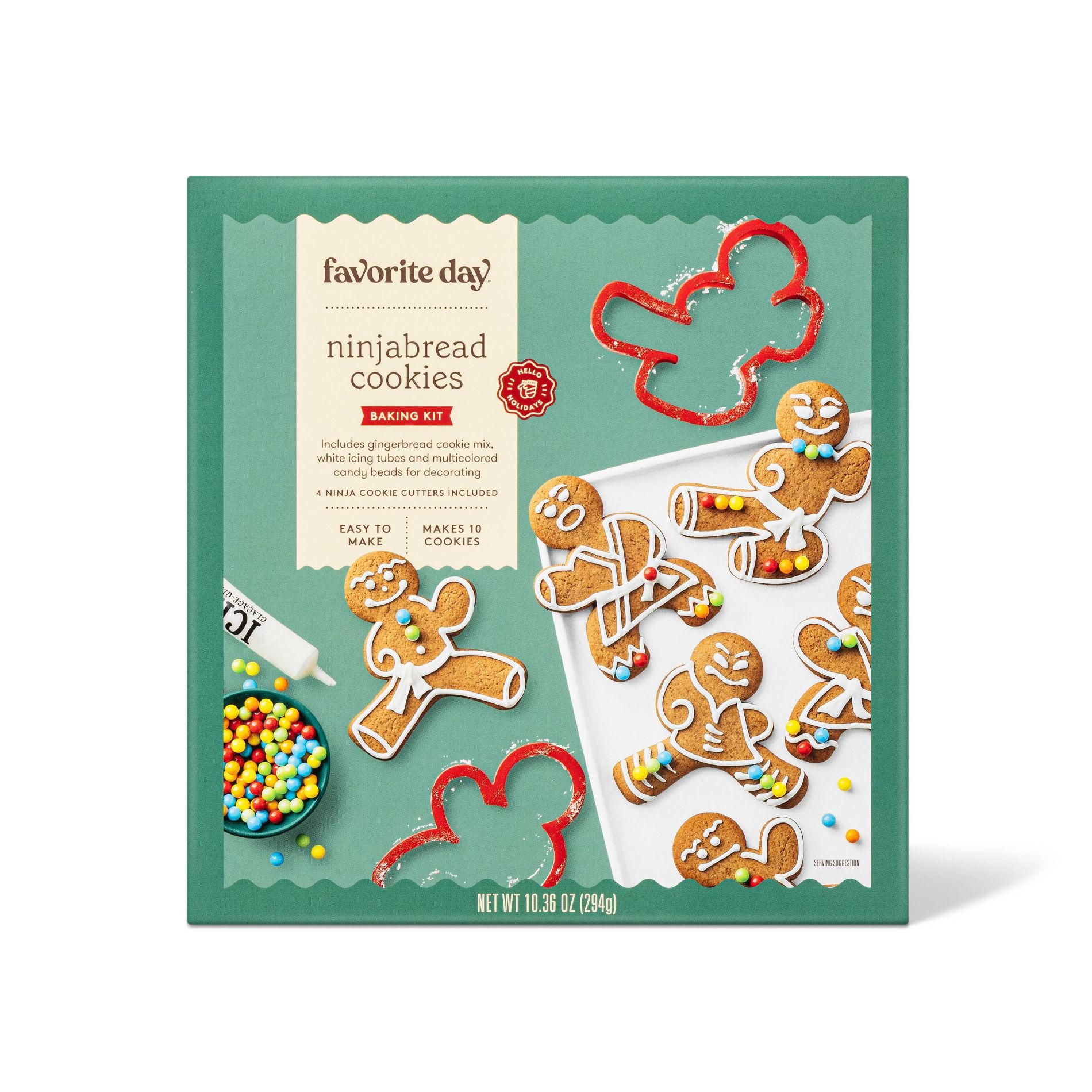 Holiday Ninjabread Cookies Baking Kit - 9.5oz - Favorite Day™