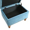 Kumasinova Velvet Upholstered Storage Ottoman with Hidden Hinges,23.2" Foot Stool with Rivet Trim,Ottoman with Storage for Dorm,Living Room,Bedroom - 2 of 4