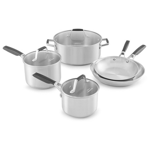 Select by Calphalon 8 Piece Stainless Steel Cookware Set : Target