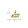 Black Bow Jewelry 14k Yellow Gold Plated Sterling Silver Alpha Sigma Tau Greek Life Extra Small Pendant - 2 of 3