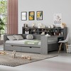 KIGFTSOD Wooden Daybed with Storage Shelves, Multi-functional Bed with Two Storage Drawers and Study Desk - 3 of 4