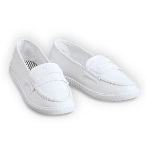 Collections Etc Classic Boat Shoe Loafer Slip On Canvas Sneakers - 1 of 3